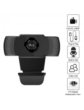 Full HD 1080P Wide Angle USB Webcam USB2.0 Drive-Free With Mic Web Cam Laptop Online Teching Conference Live Streaming Video Calling Web Cameras Webcame